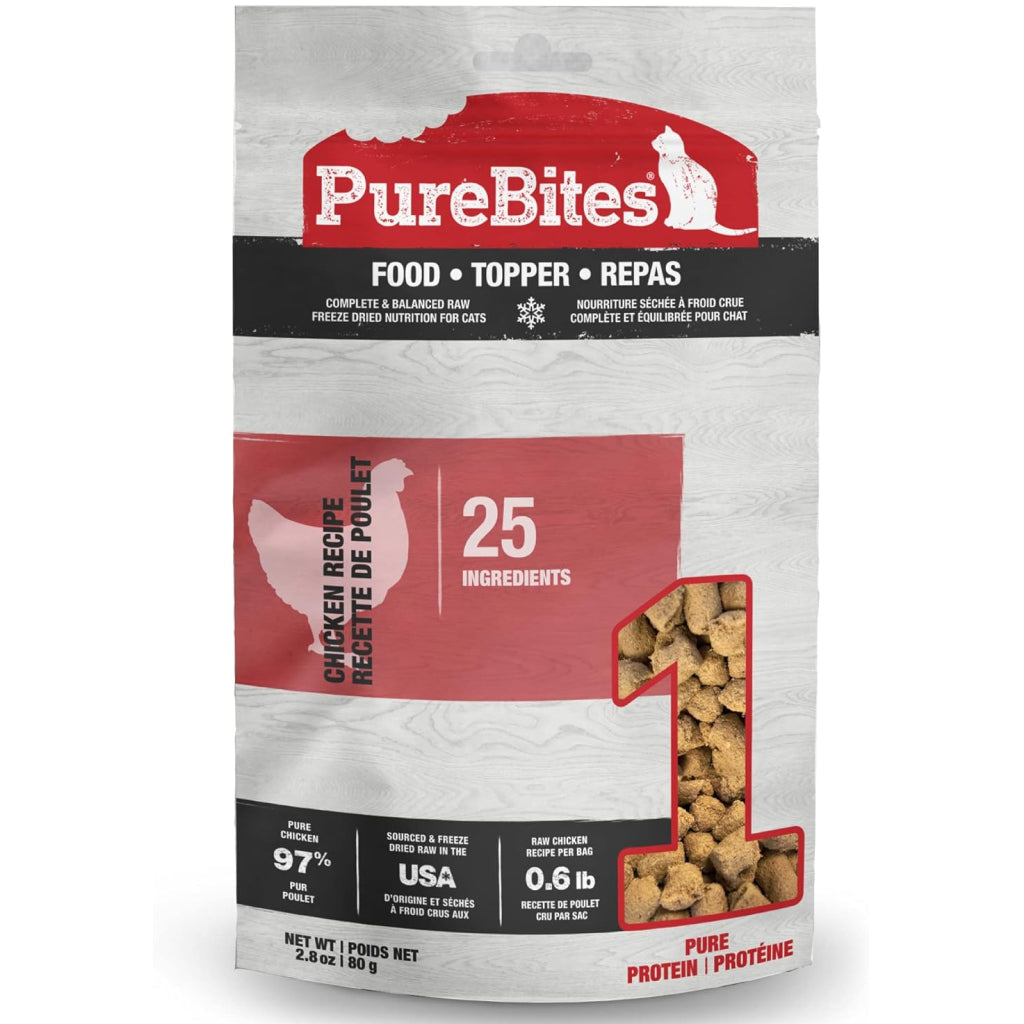 PureBites Chicken Freeze Dried Food Topper for Cats (2.8 oz)