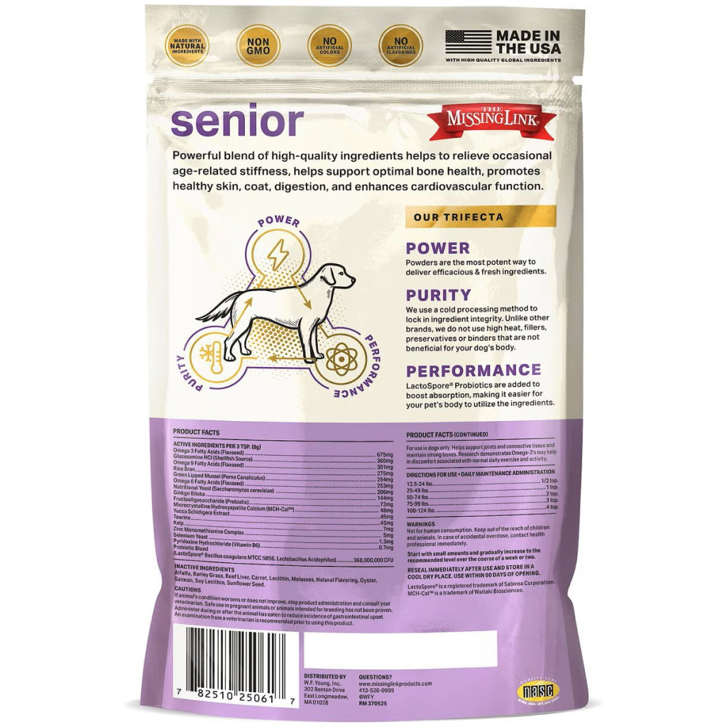 The Missing Link Ultimate Canine Senior Health Formula Supplement for Dogs (1 lb)