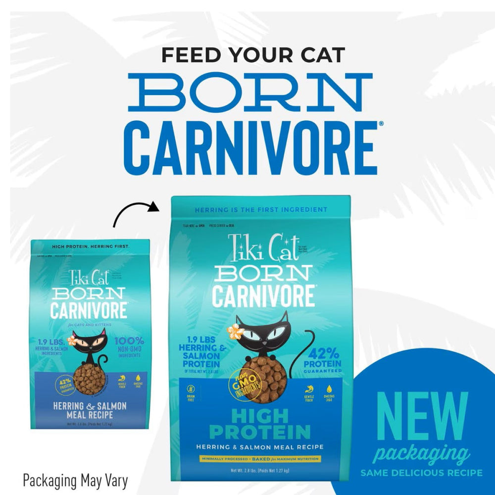 Tiki Cat Born Carnivore High Protein Herring & Salmon Meal Dry Food for Cats