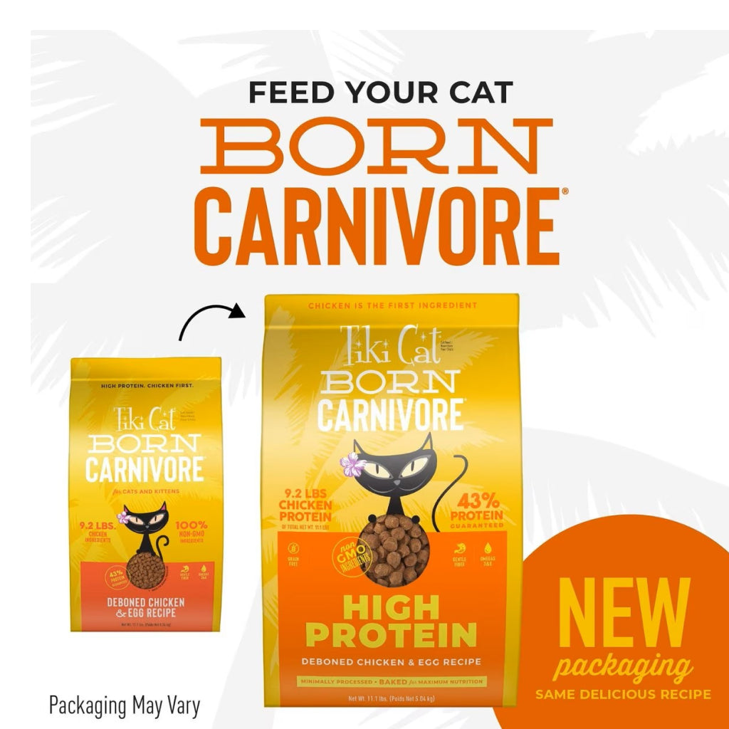 Tiki Cat Born Carnivore High Protein Deboned Chicken & Egg Dry Food