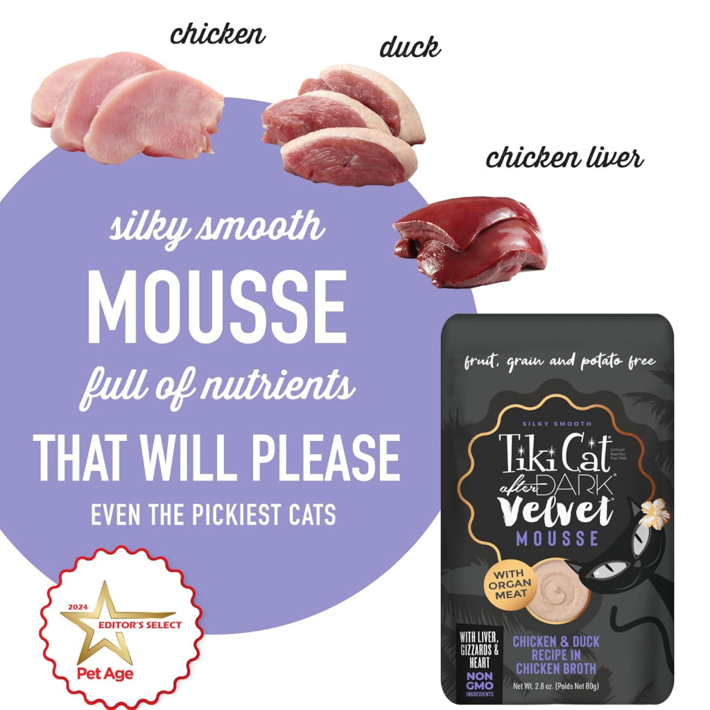 Tiki Cat Velvet Mousse Chicken and Duck Grain-Free Food for Cats