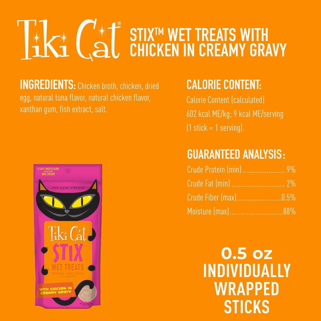 Tiki Cat Stix Chicken Lickable Wet Treat for Cats