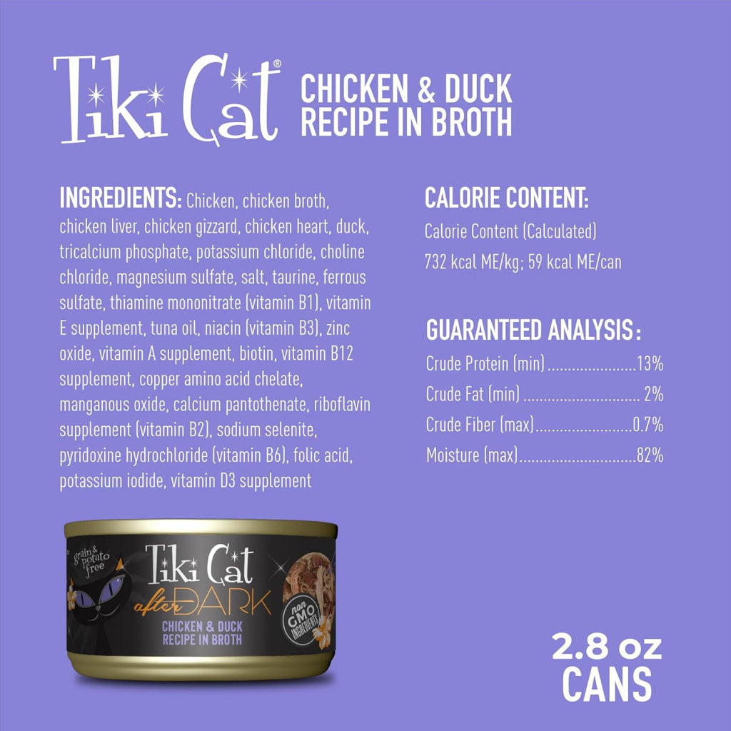 Tiki Cat After Dark Chicken & Duck Grain-Free Canned Food for Cats