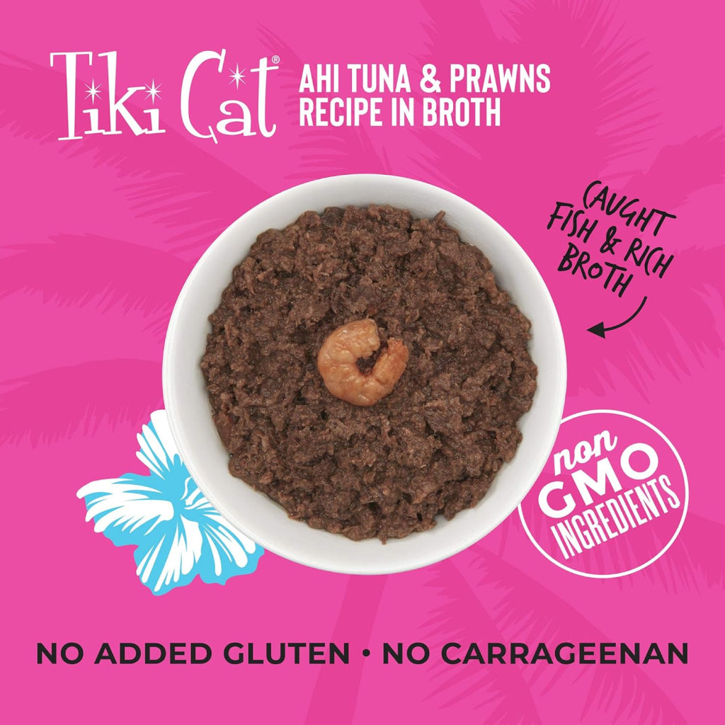 Tiki Cat Grill Ahi Tuna with Prawns in Tuna Consomme Grain-Free Canned Food for Cats