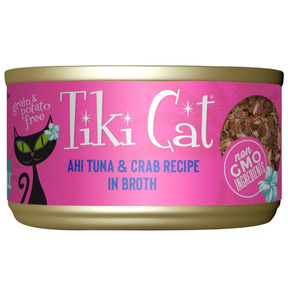 Tiki Cat Ahi Tuna with Crab in Tuna Broth Grain-Free Canned Food For Cats