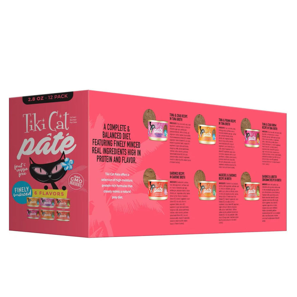 Tiki Cat Pate Wet Canned Cat Food Variety Pack (2.8 oz x 12 cans)