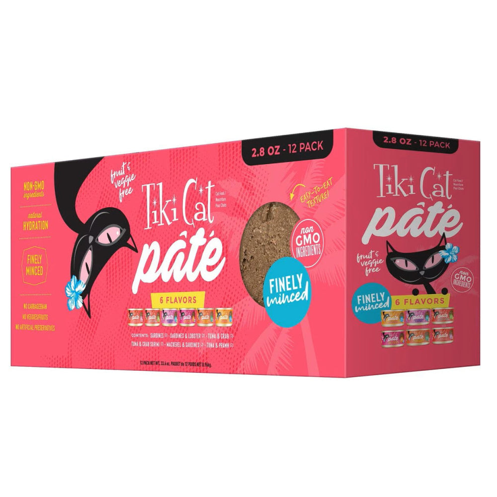 Tiki Cat Pate Wet Canned Cat Food Variety Pack (2.8 oz x 12 cans)