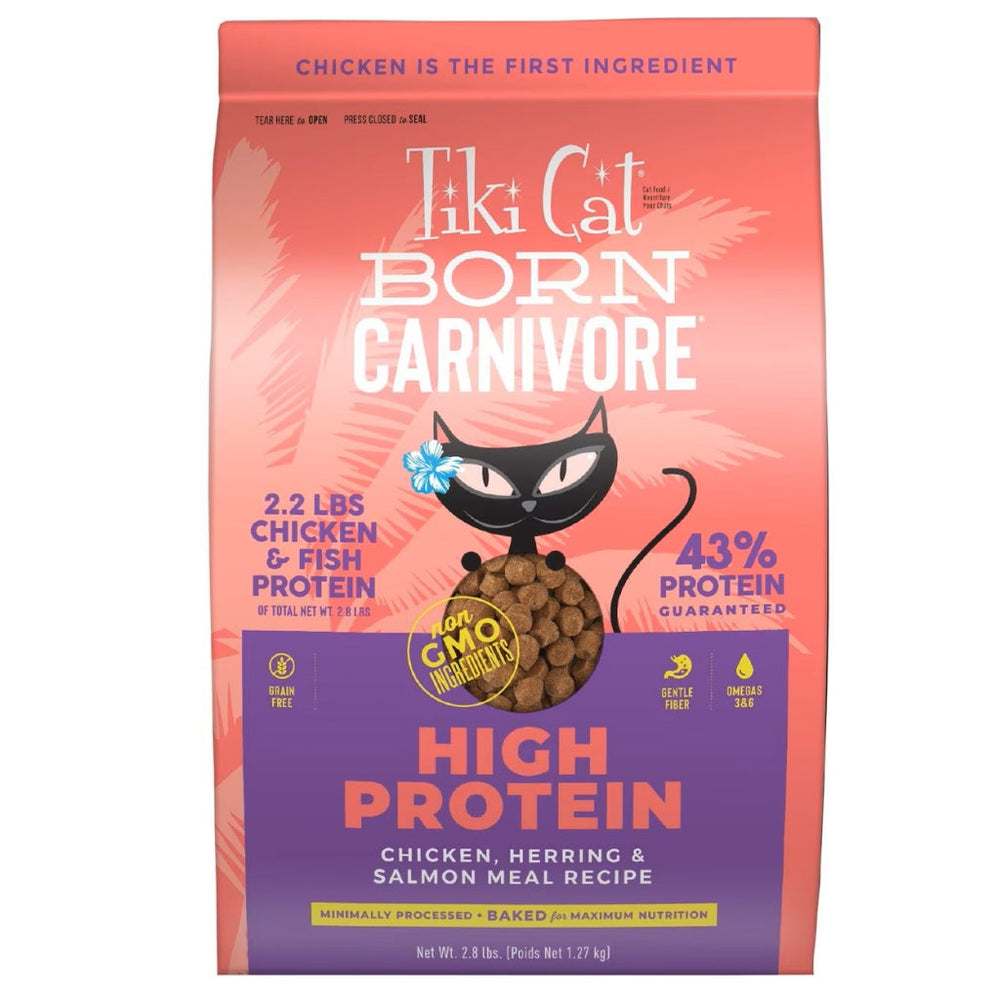 Tiki Cat Born Carnivore High Protein Chicken, Herring & Salmon Meal Dry Food for Cats