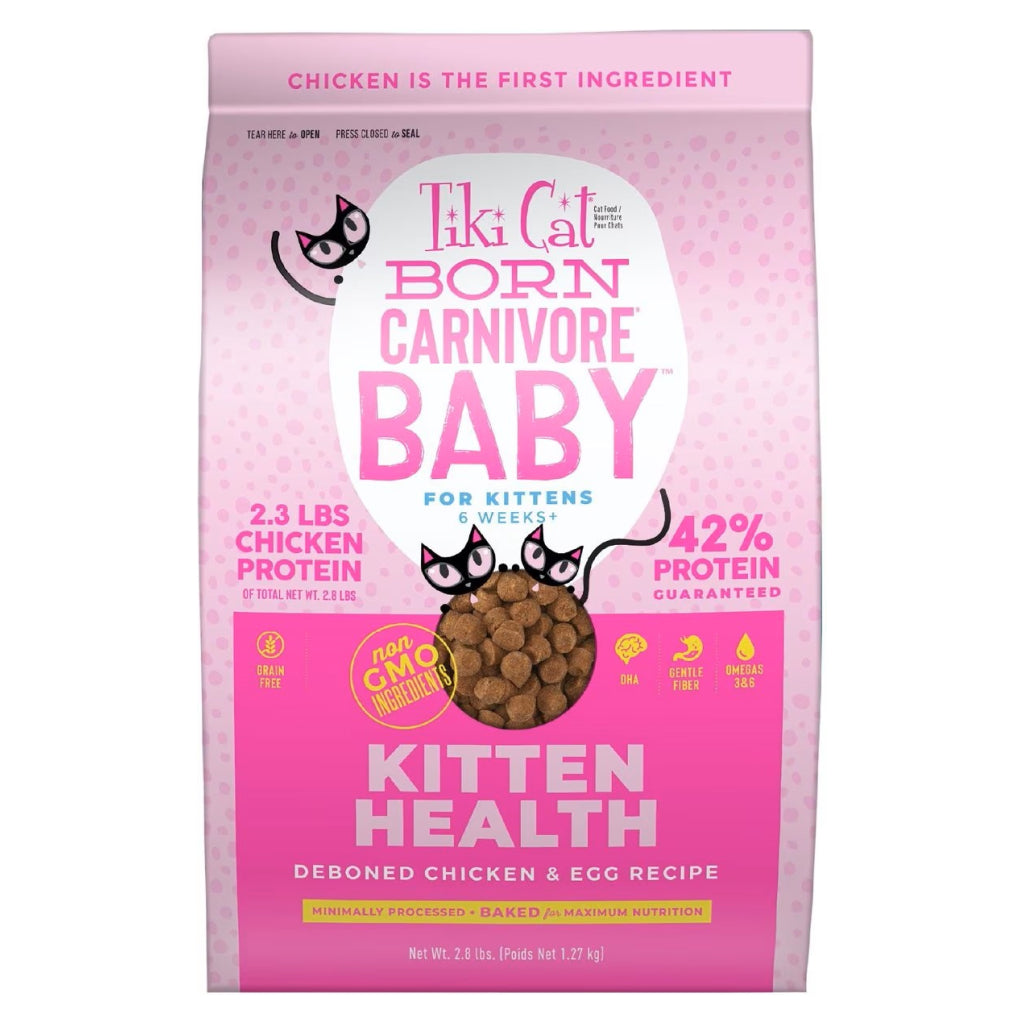 Tiki Cat Born Carnivore Kitten Health Chicken & Egg Dry Food for Kittens