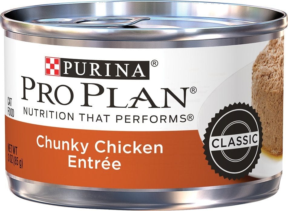 Purina Pro Plan Classic Chicken Chunky Entree Canned Cat Food (3 oz x 24 cans)