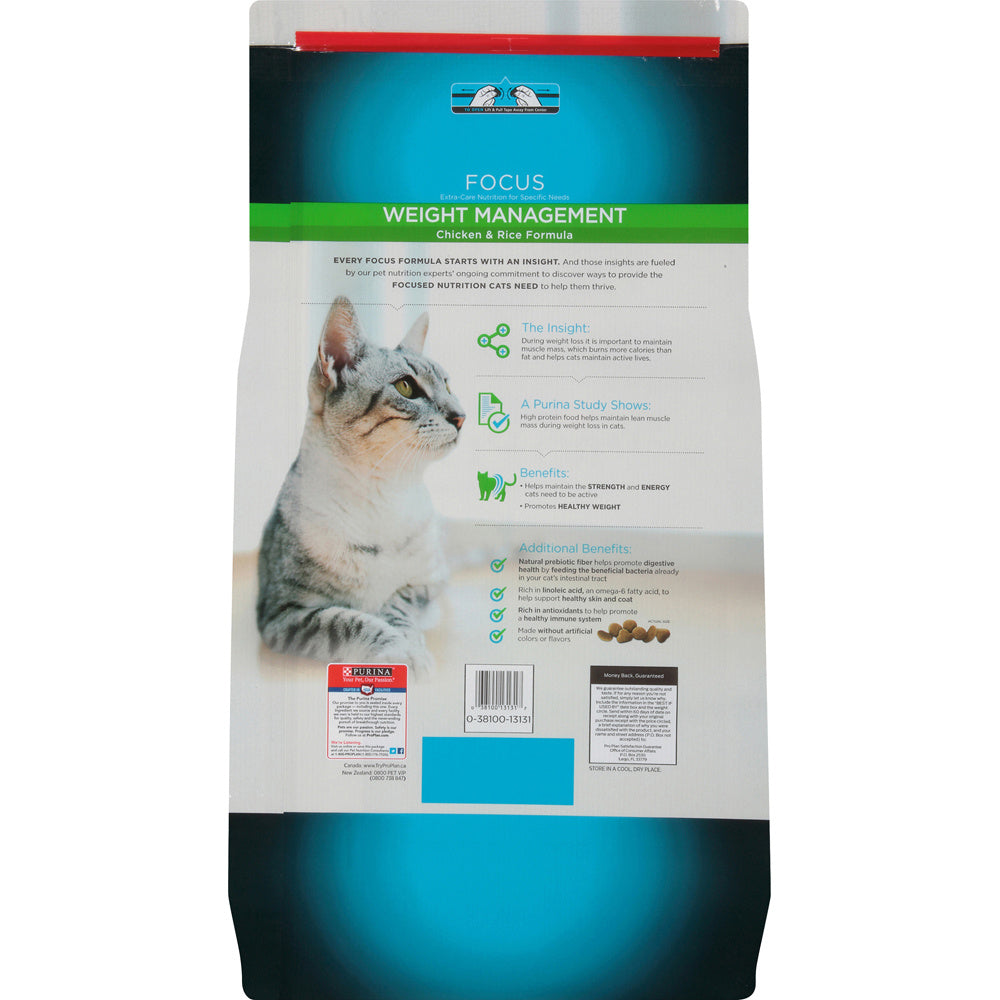 Purina Pro Plan Focus Weight Management Chicken & Rice Formula Dry Cat Food (16 lb)