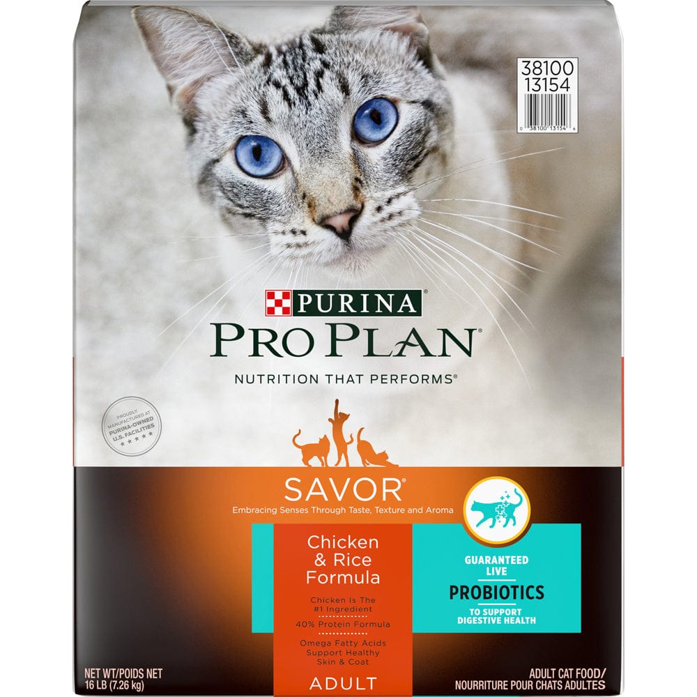 Purina Pro Plan Savor Chicken & Rice Formula Dry Cat Food (16 lb)