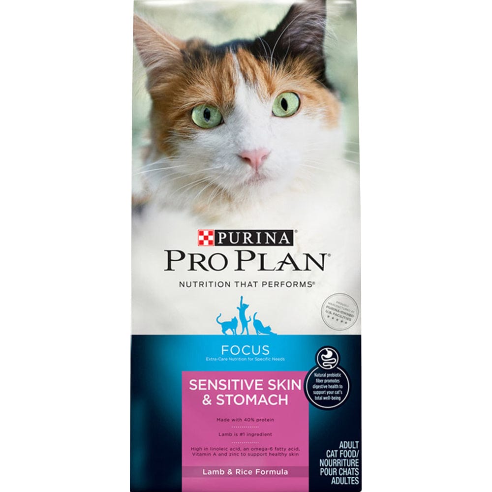 Purina Pro Plan Focus Adult Sensitive Skin & Stomach Lamb & Rice Formula Dry Cat Food (16 lb)