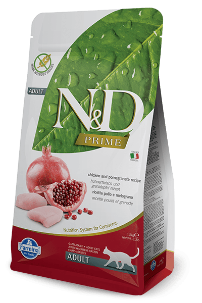 Farmina Prime N&D Natural & Delicious Grain Free Adult Chicken & Pomegranate Dry Cat Food