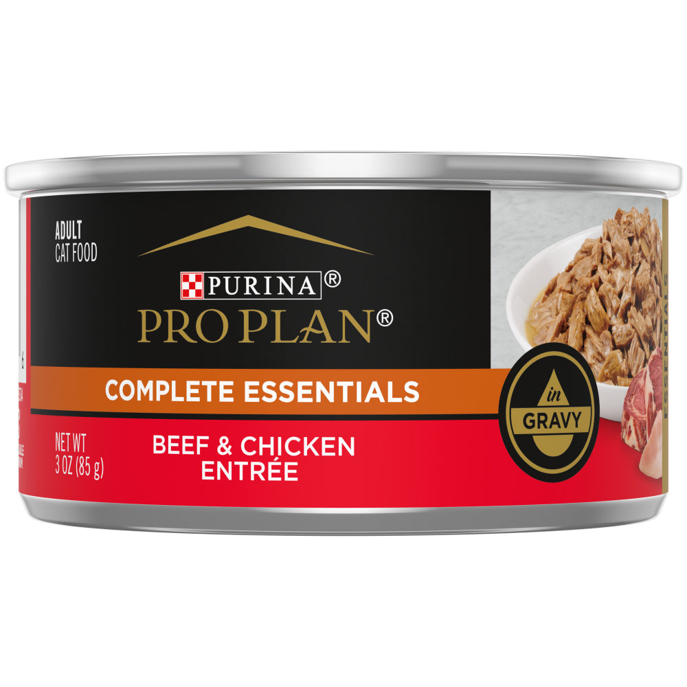 Purina Pro Plan Savor Adult Beef & Chicken in Gravy Entree Canned Cat Food (3 oz x 24 cans)