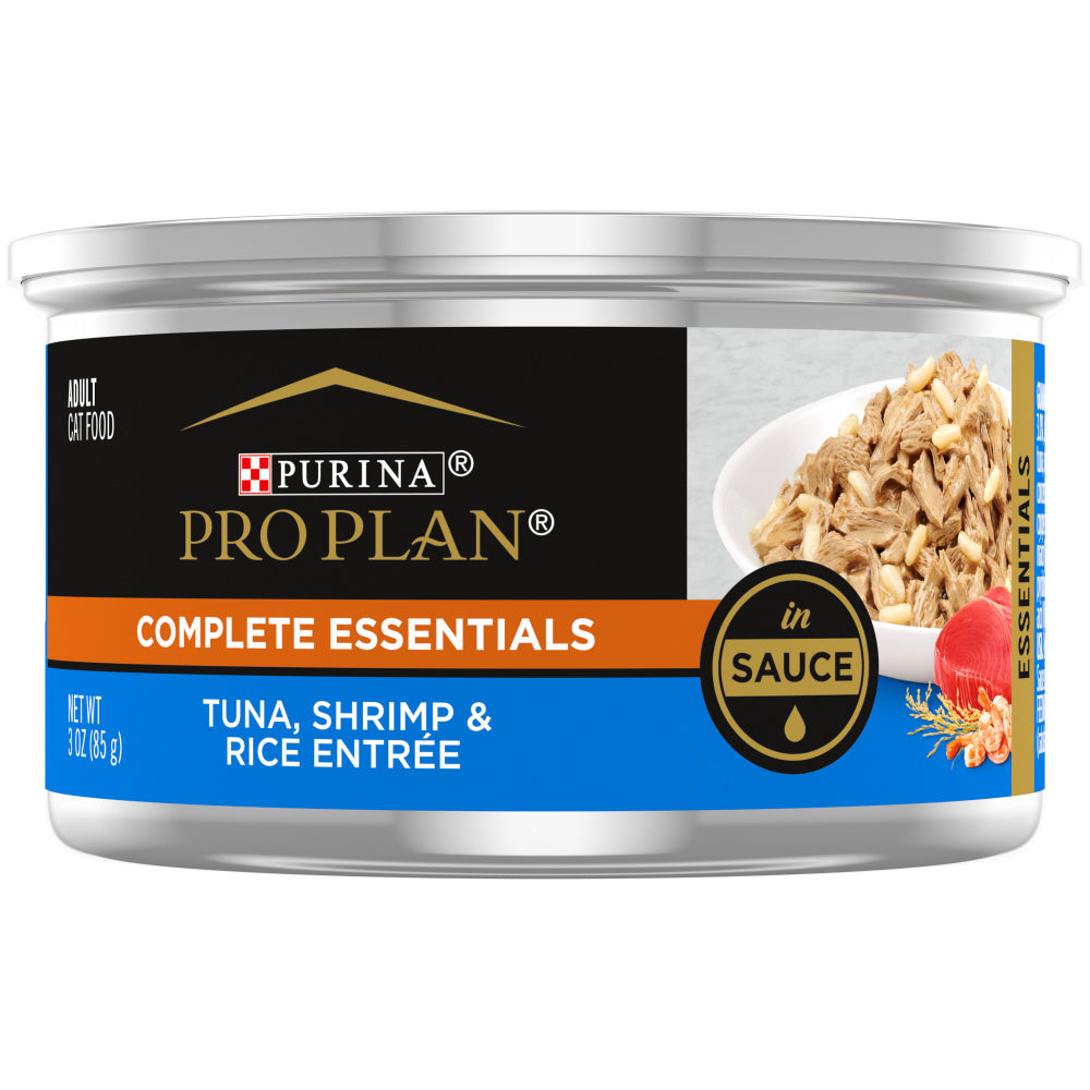 Purina Pro Plan Savor Adult Tuna, Shrimp & Rice in Sauce Entree Canned Cat Food (3 oz x 24 cans)