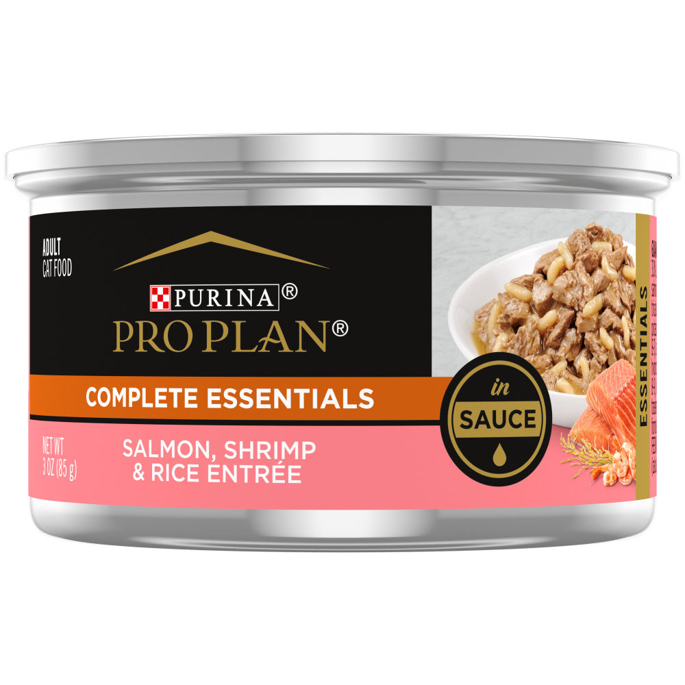 Purina Pro Plan Savor Adult Salmon, Shrimp & Rice in Sauce Entree Canned Cat Food (3 oz x 24 cans)