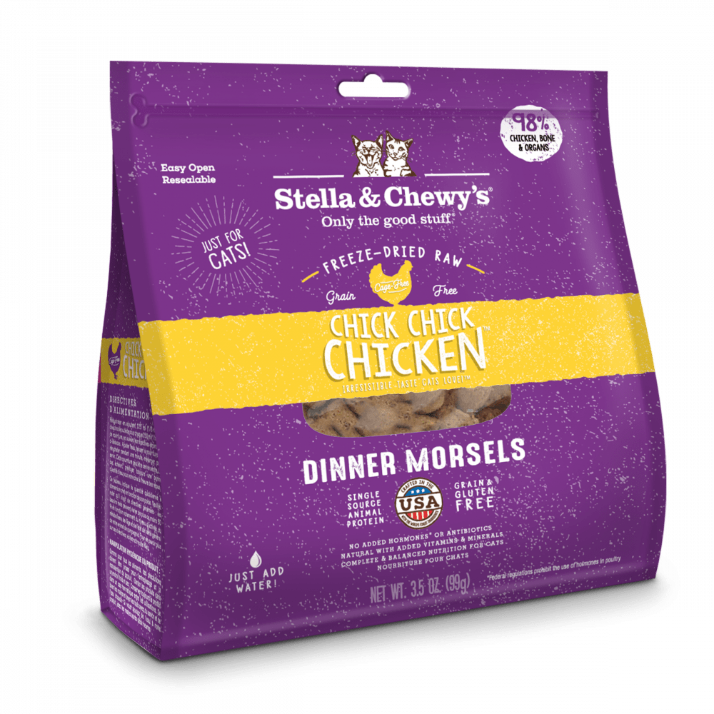 Stella & Chewy's Grain Free Chick Chick Chicken Dinner Morsels Freeze Dried Raw Cat Food