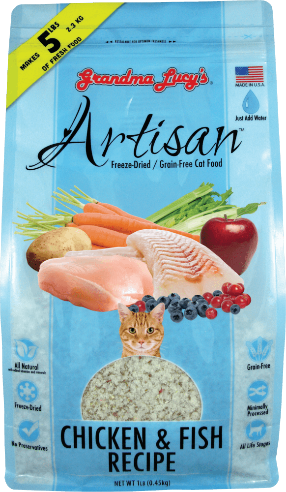 Grandma Lucy's Artisan Grain-Free  Chicken and Fish Freeze-Dried Cat Food