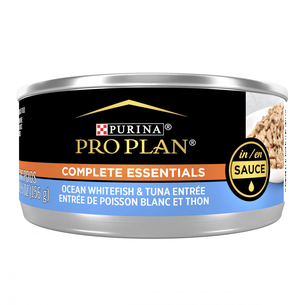 Purina Pro Plan Ocean Whitefish & Tuna Entree in Sauce Canned Cat Food (5.5 oz x 24 cans)