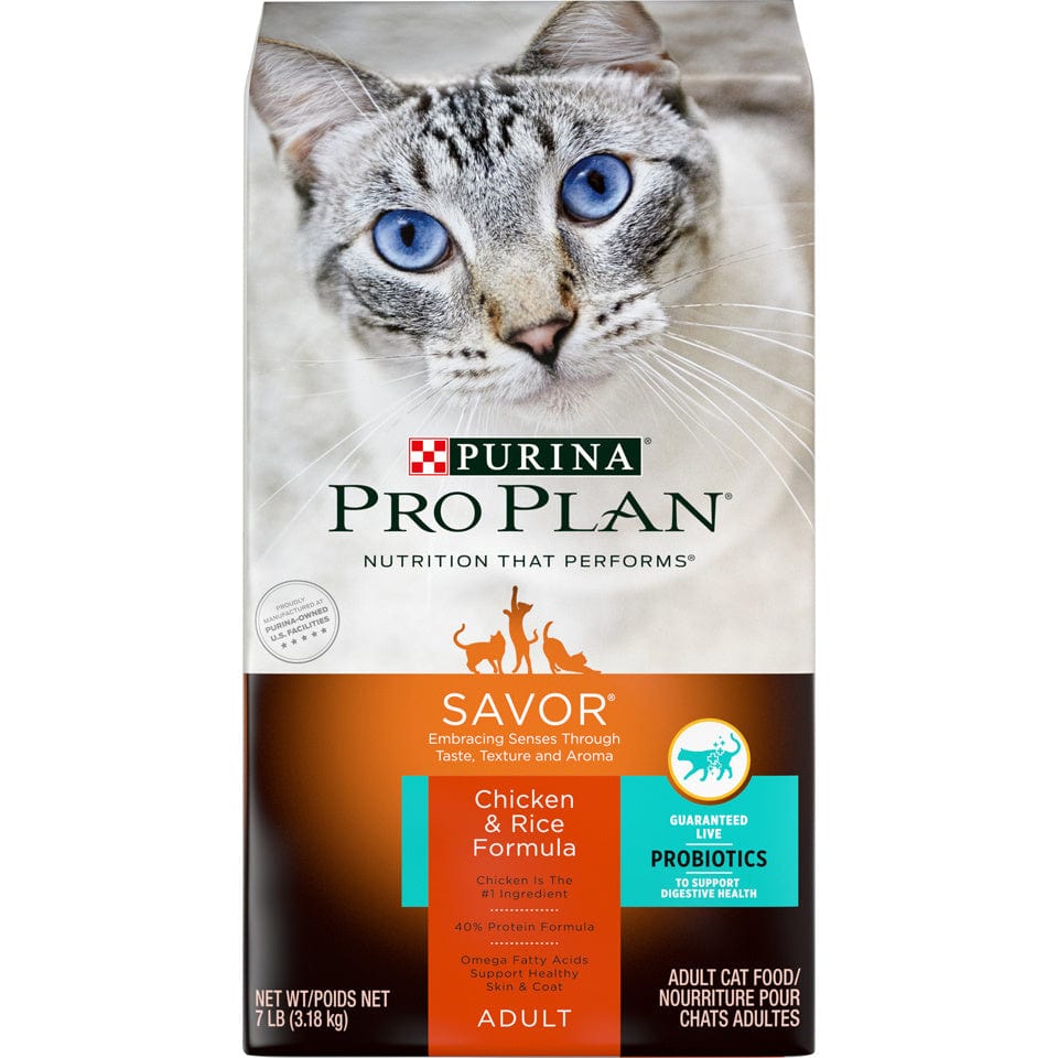 Purina Pro Plan Savor Chicken & Rice Formula Dry Cat Food (7 lb)