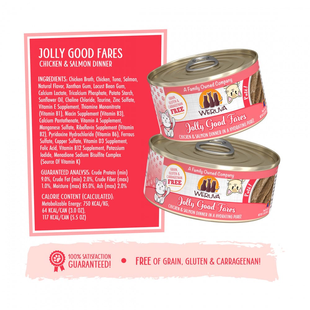 Weruva Classic Cat Pate Jolly Good Fares with Chicken & Salmon Canned Cat Food