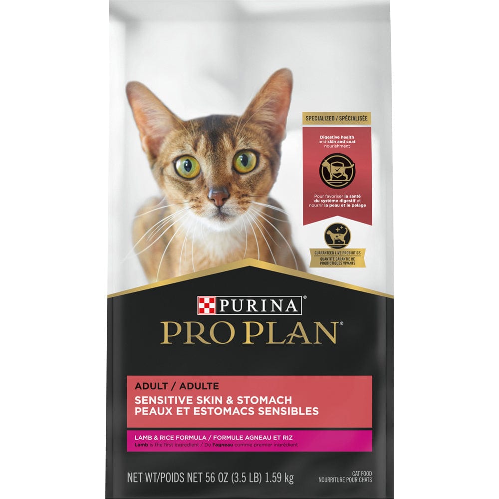 Purina Pro Plan High Protein Sensitive Skin & Stomach Lamb & Rice Formula Dry Cat Food (3.5 lb)