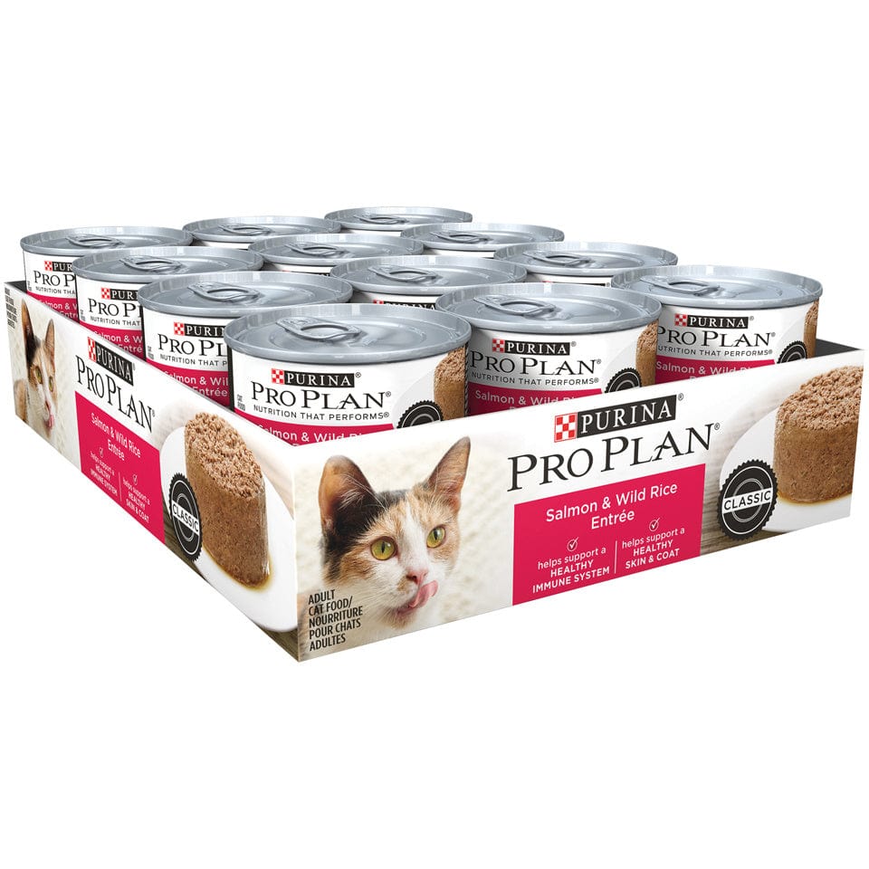 Purina Pro Plan Pate Salmon & Wild Rice Entree Wet Cat Food (3 oz x 24 cans)