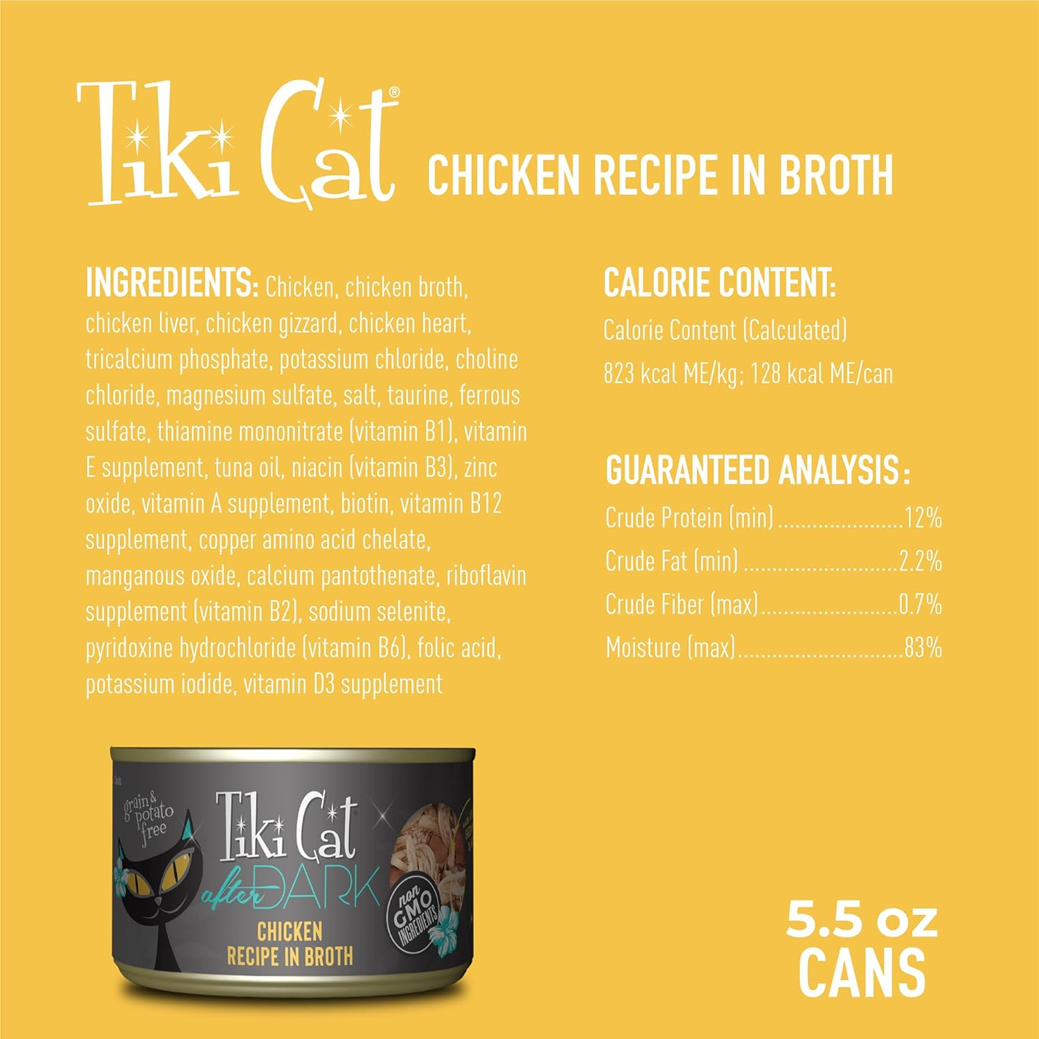 Tiki Cat After Dark Chicken Canned Food for Cats