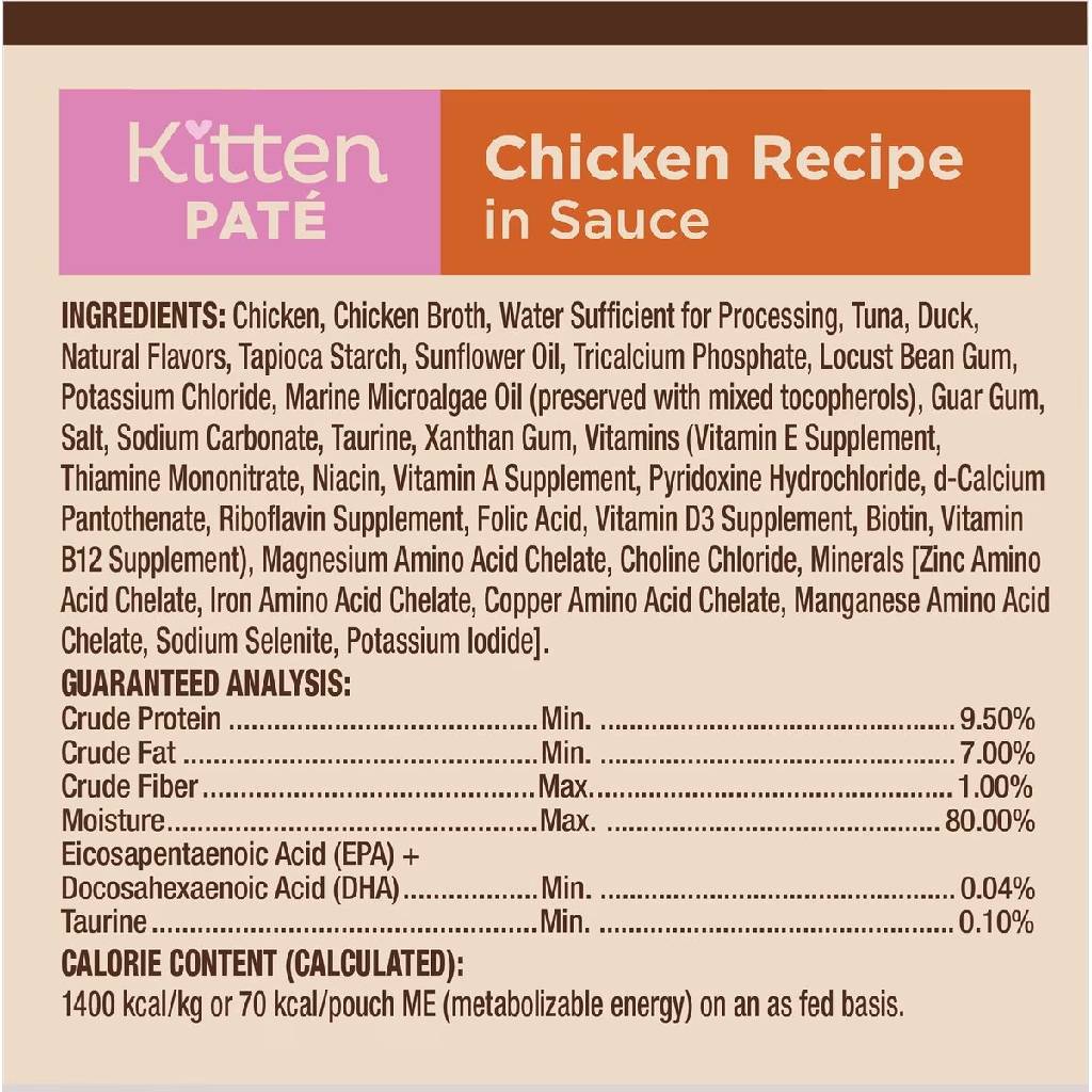 Wellness CORE Tiny Tasters Grain-Free Smooth Pate Chicken Wet Food for Kittens (1.75 oz x 12 pouches)