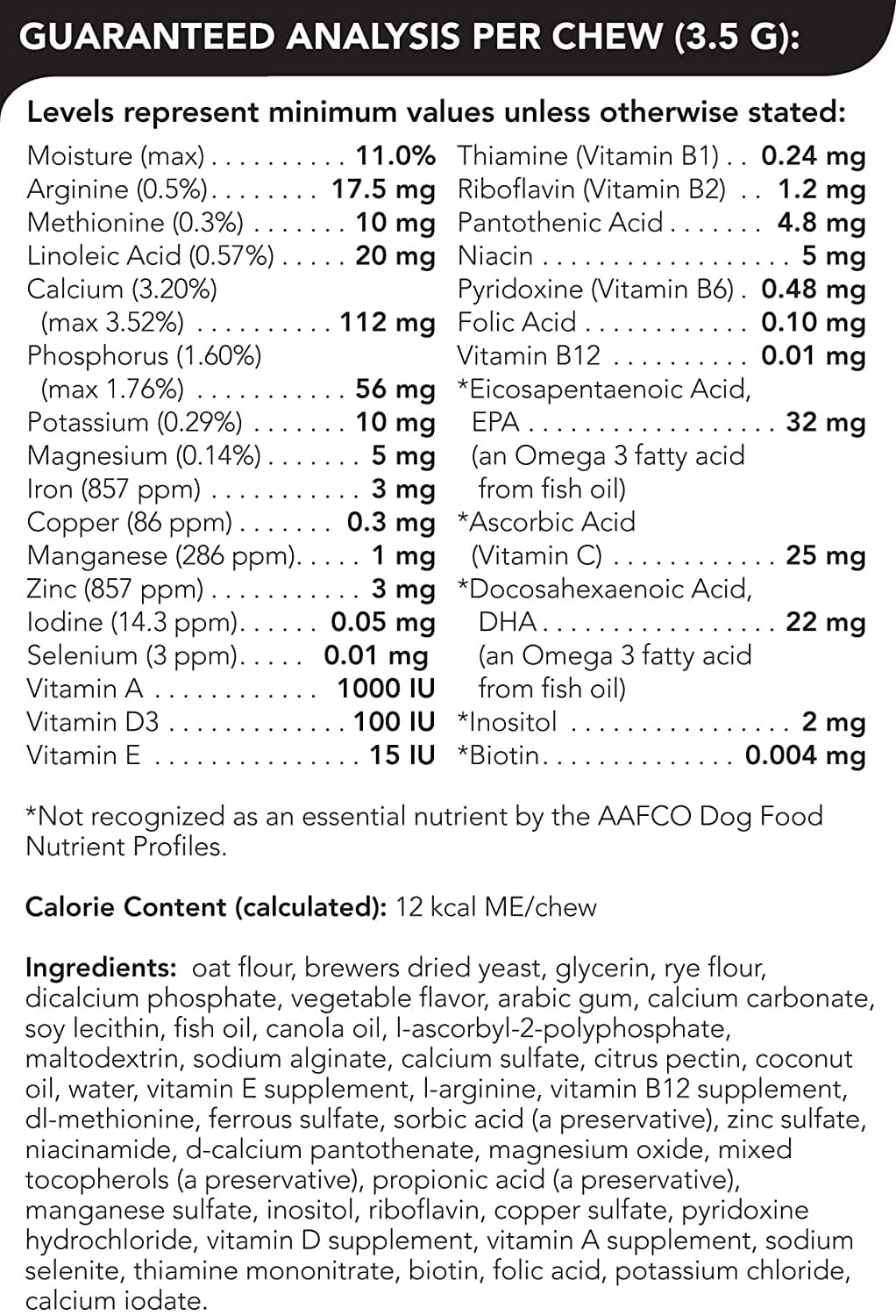 VetriScience Canine Plus Soft Chew Multivitamin for Senior Dogs (60 chews)