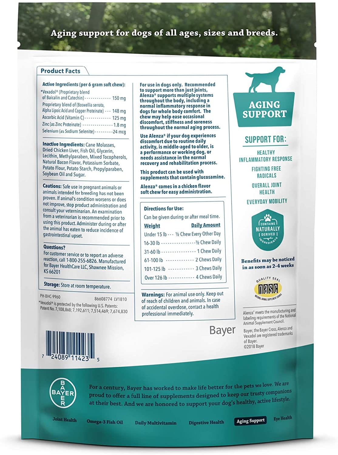 Alenza Aging Support Soft Chews for Dogs