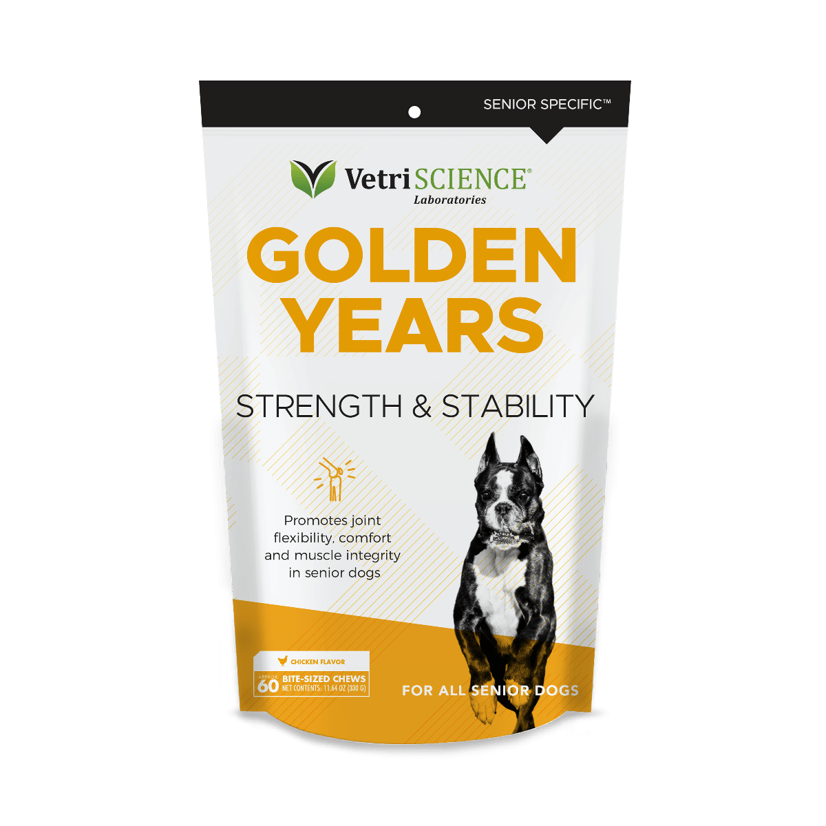 VetriScience Golden Years Strength and Stability Joint Support for Senior Dogs (60 soft chews)