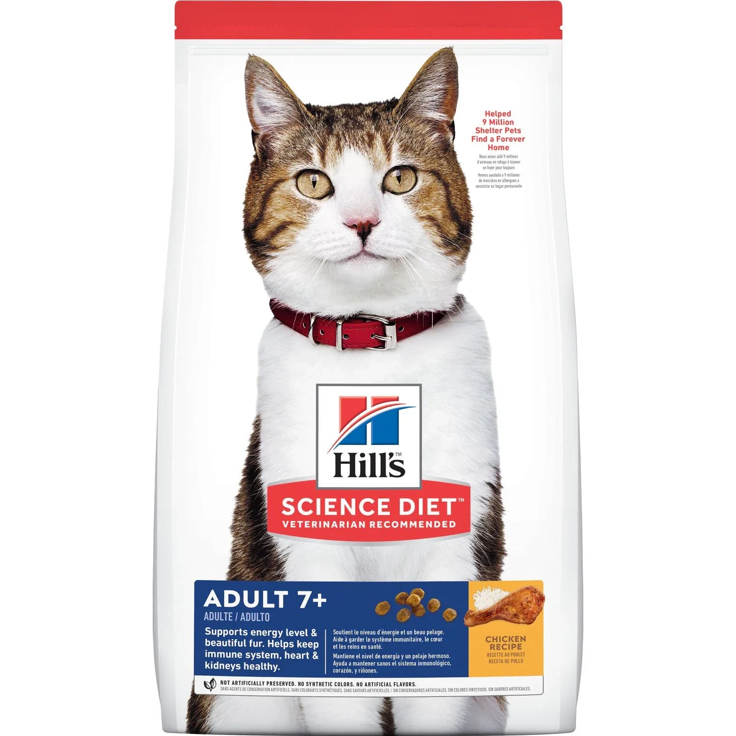 Hill's Science Diet Senior 7+ Dry Cat Food, Chicken Recipe (4 lb)