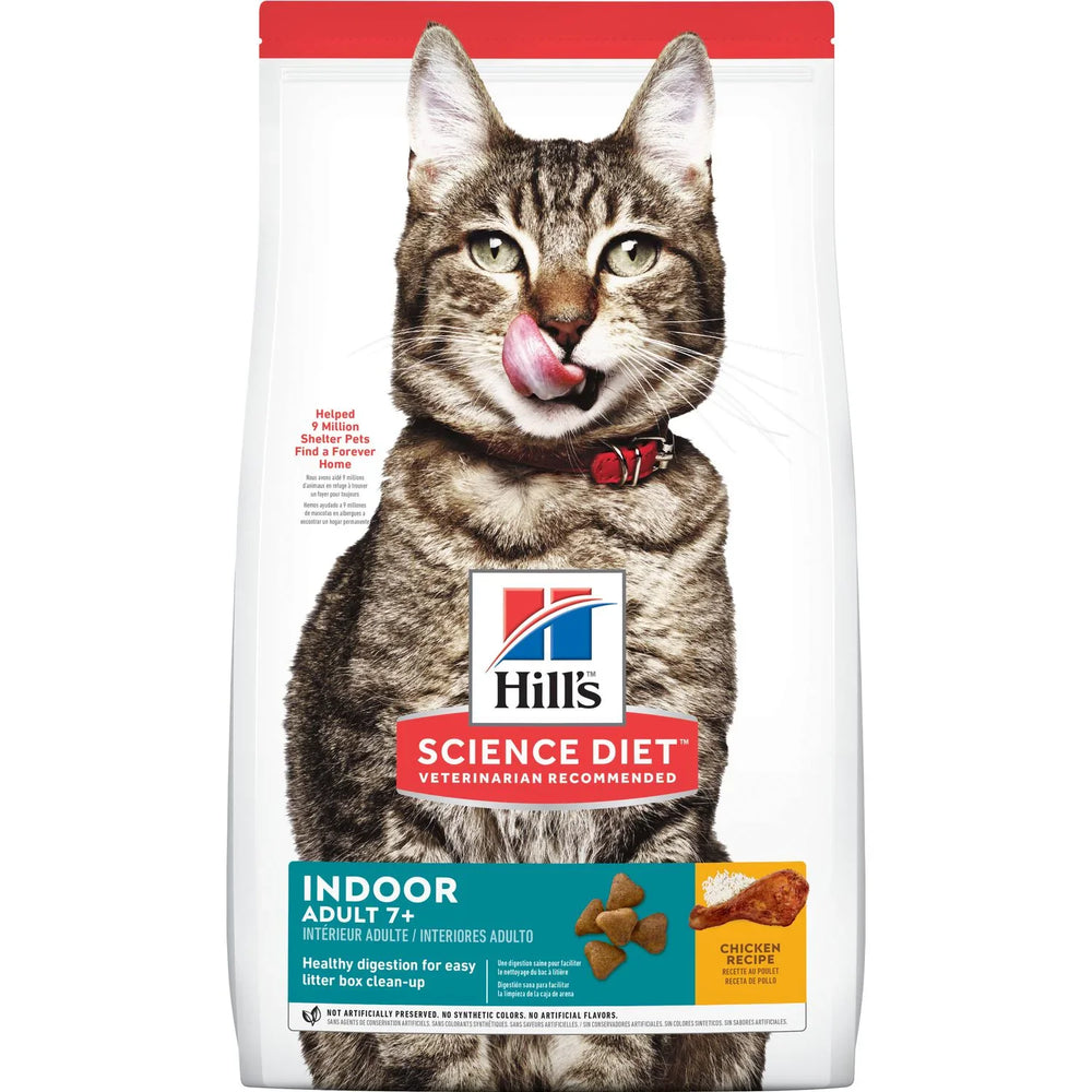 Hill's Science Diet Senior 7+ Indoor Dry Cat Food, Chicken Recipe (3.5 lb)