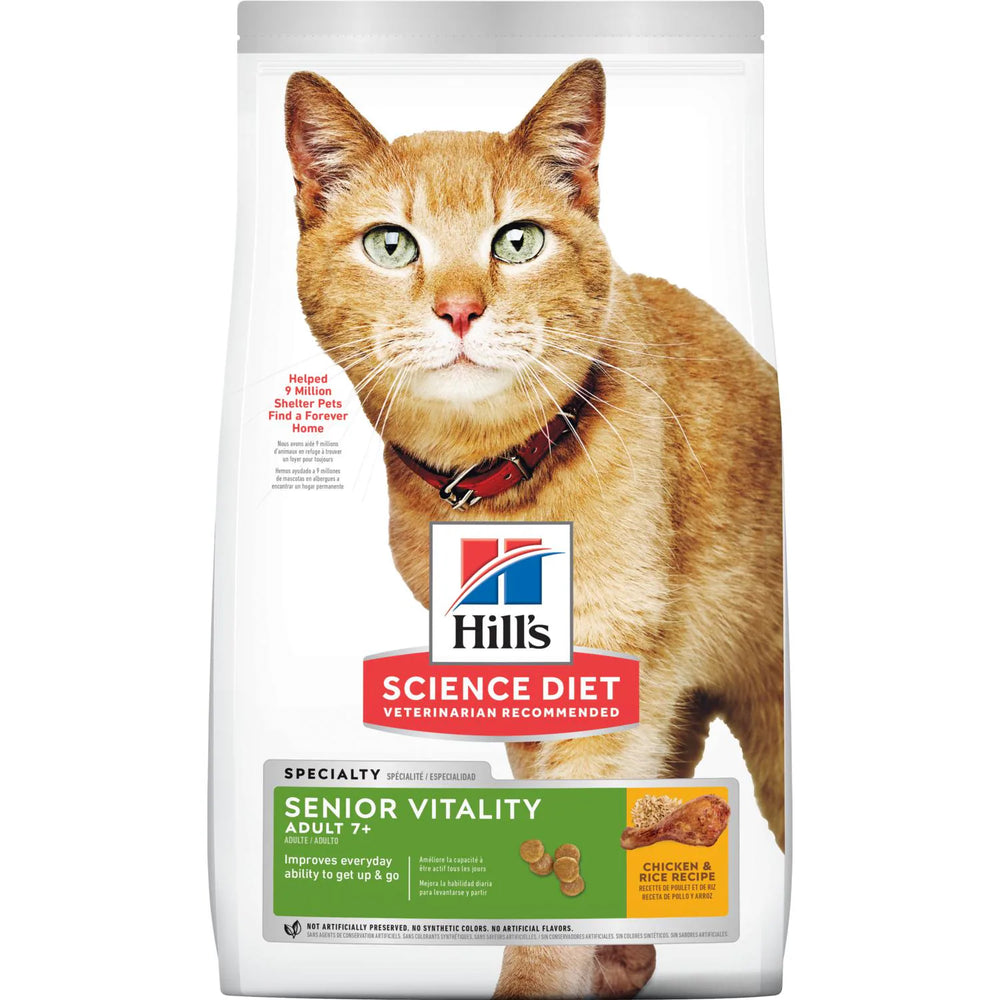 Hill's Science Diet Adult 7+ Senior Vitality Dry Cat Food (3 lb)