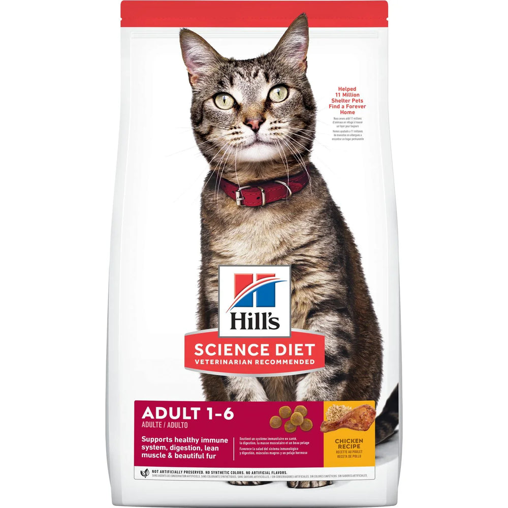 Hill's Science Diet Adult Dry Cat Food, Chicken Recipe (4 lb)