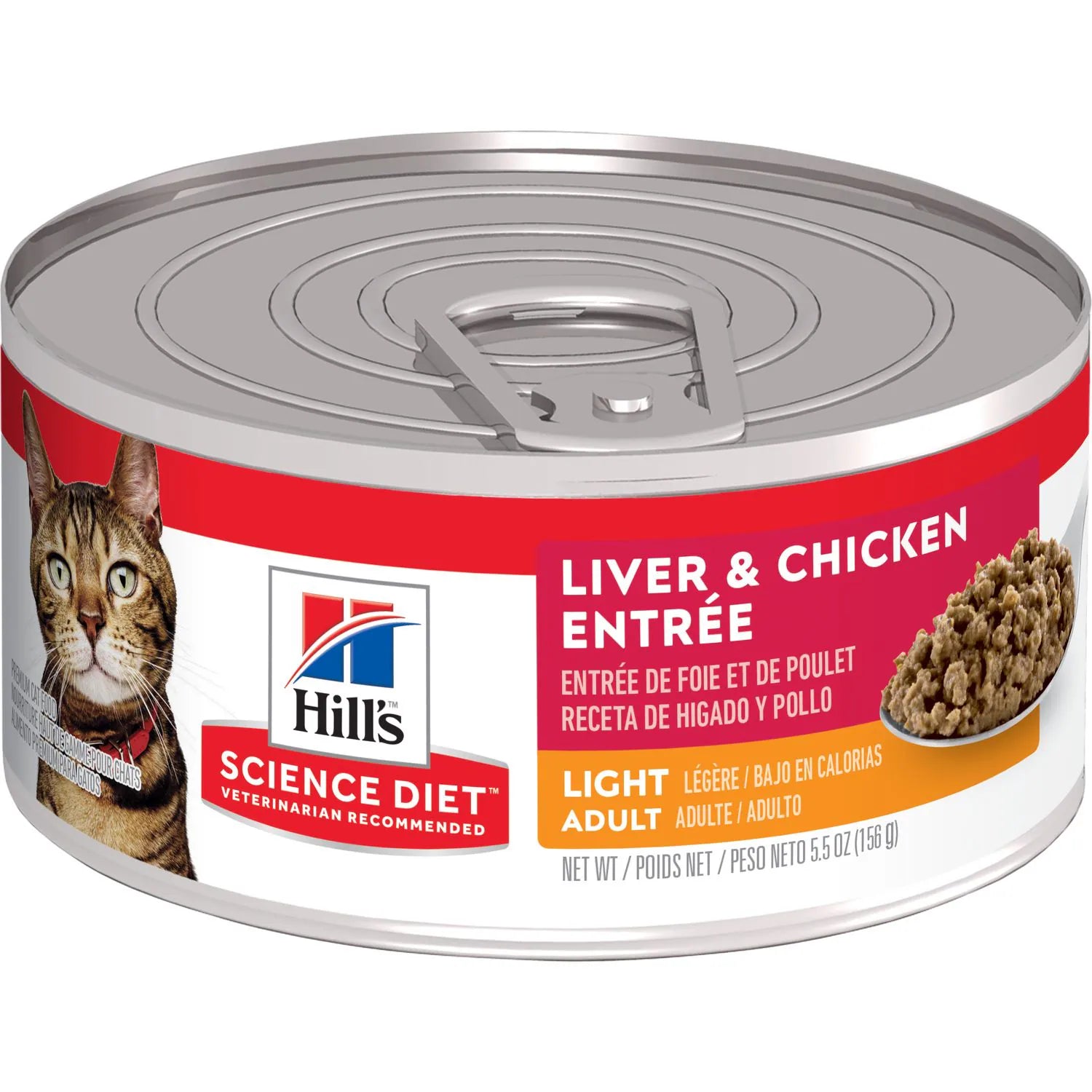 Hill's Science Diet Adult Light Canned Cat Food, Liver & Chicken Entrée (2.9 oz x 24 cans)