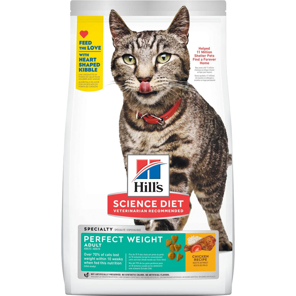 Hill's Science Diet Adult Perfect Weight Dry Cat Food, Chicken Recipe (3 lb)