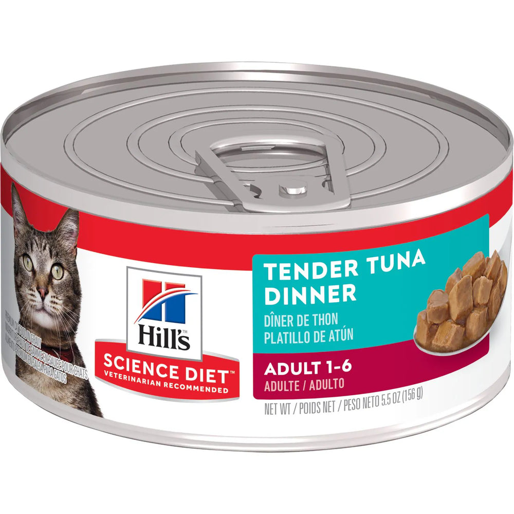 Hill's Science Diet Adult Canned Cat Food, Tender Tuna Dinner (5.5 oz x 24 cans)