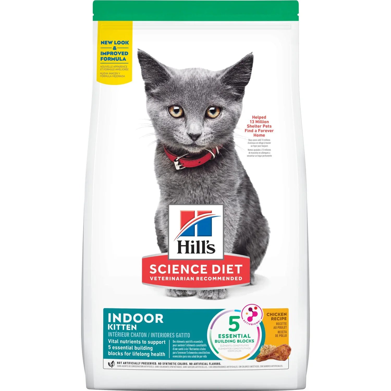 Hill's Science Diet Kitten Indoor Dry Cat Food, Chicken Recipe (3.5 lb)